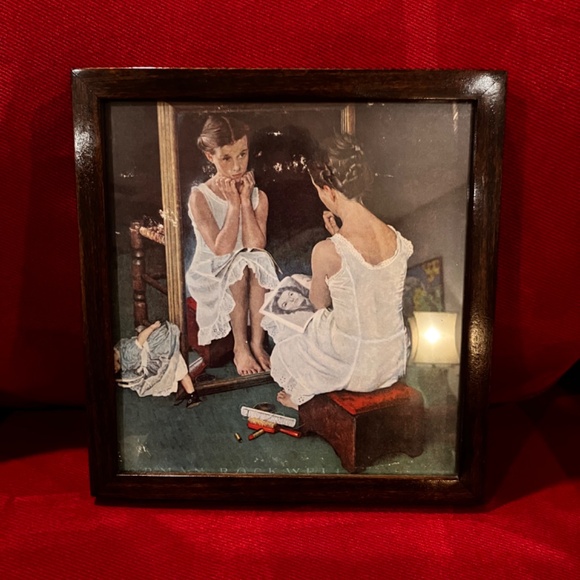 Norman Rockwell Girl at Mirror reprint - Picture 2 of 3